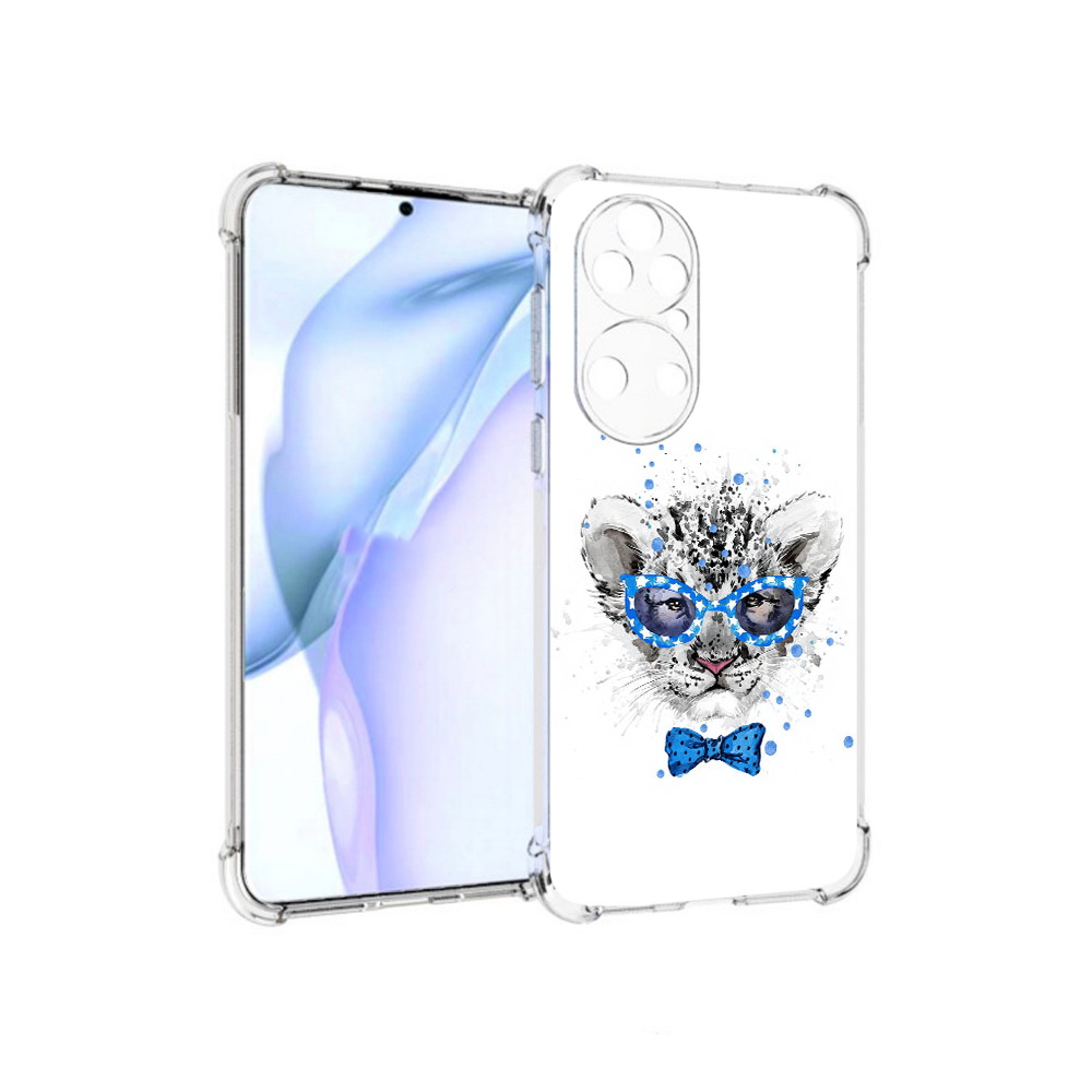 

Чехол MyPads Tocco для Huawei P50 тигренок с бабочкой, Прозрачный, Tocco