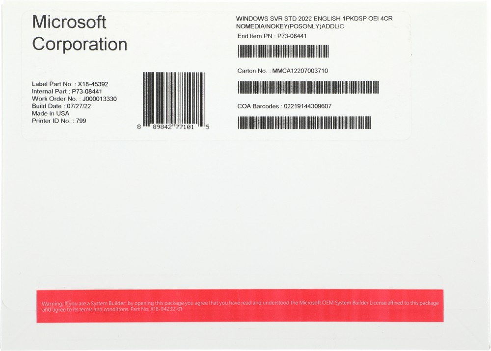 

Операционная система Microsoft (P73-08441-spc-in-spc-pack-dot-)