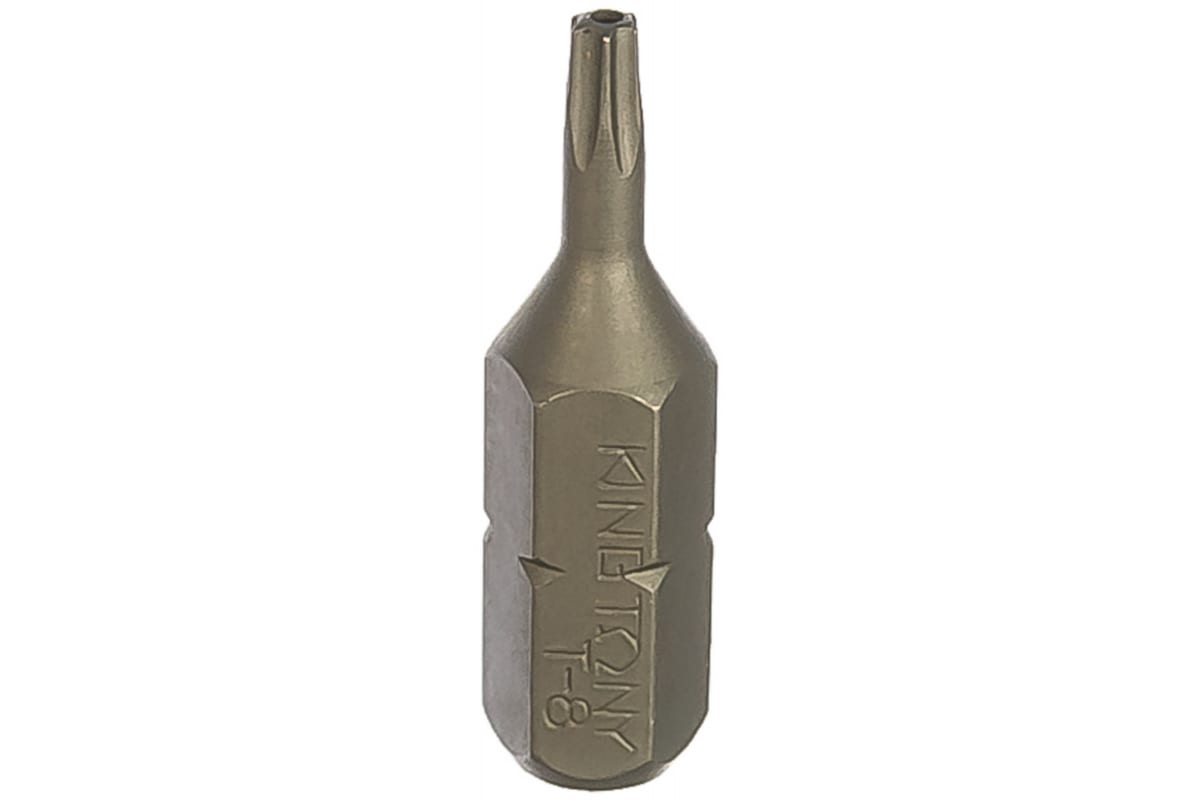 

Вставка бита торцевая 1/4", TORX, T8, L=25, с отверстием KING TONY 102508U