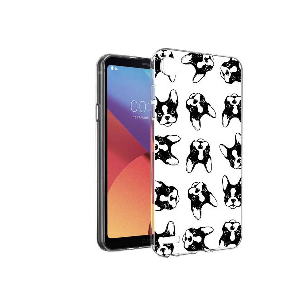 

Чехол MyPads Tocco для LG G6 mini черно белые собачки, Прозрачный, Tocco