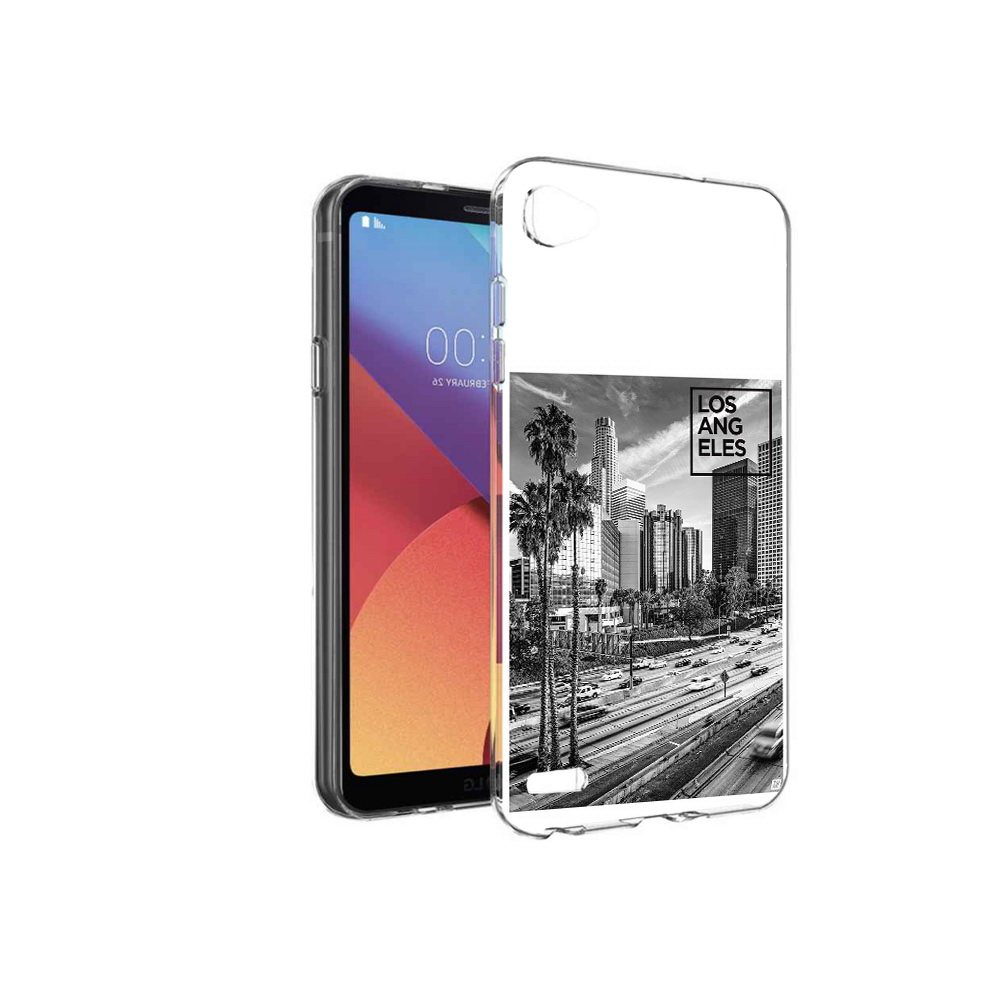 

Чехол MyPads Tocco для LG G6 mini черно белый лос анджелес, Прозрачный, Tocco