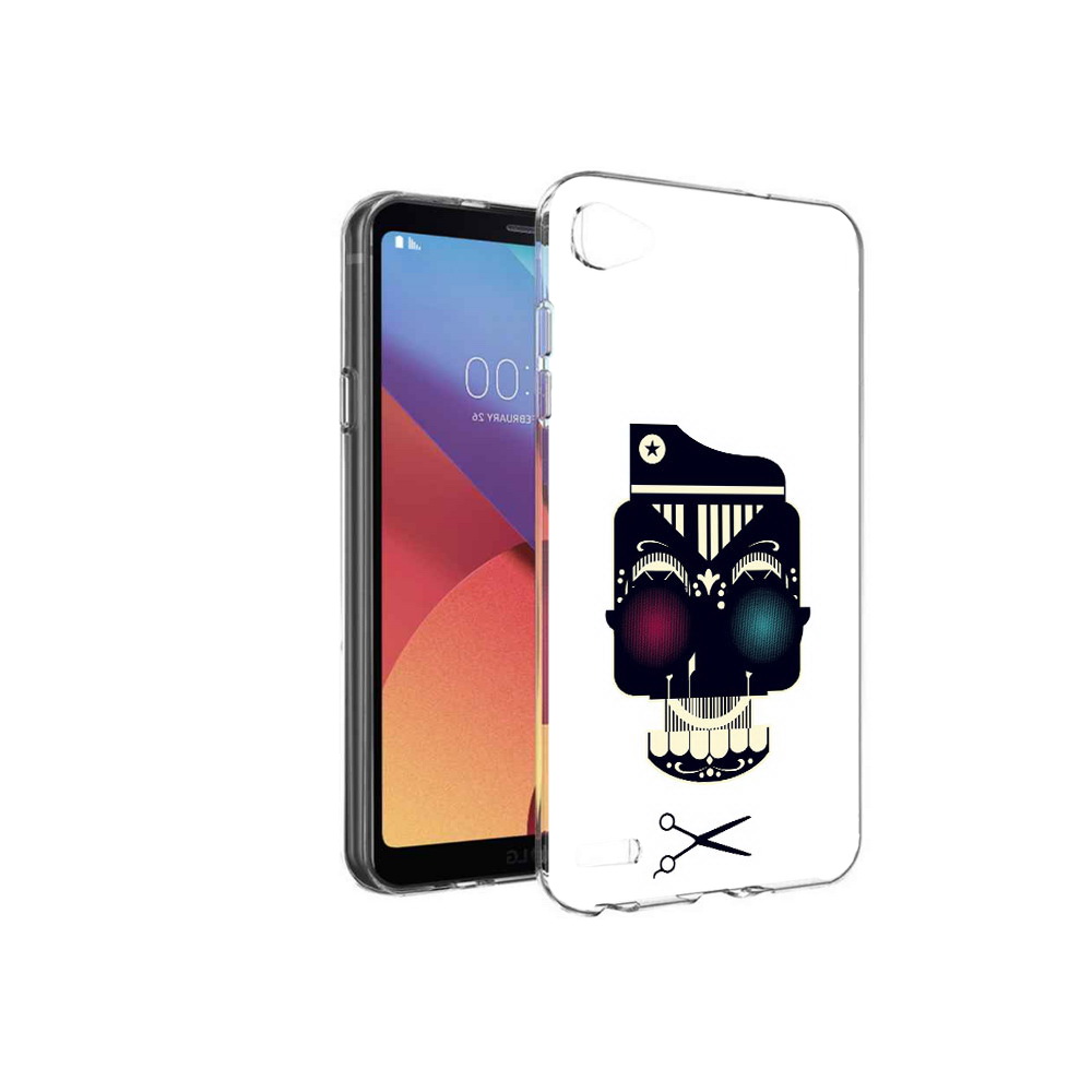 

Чехол MyPads Tocco для LG G6 mini черно белый скелет с яркими глазами, Прозрачный, Tocco