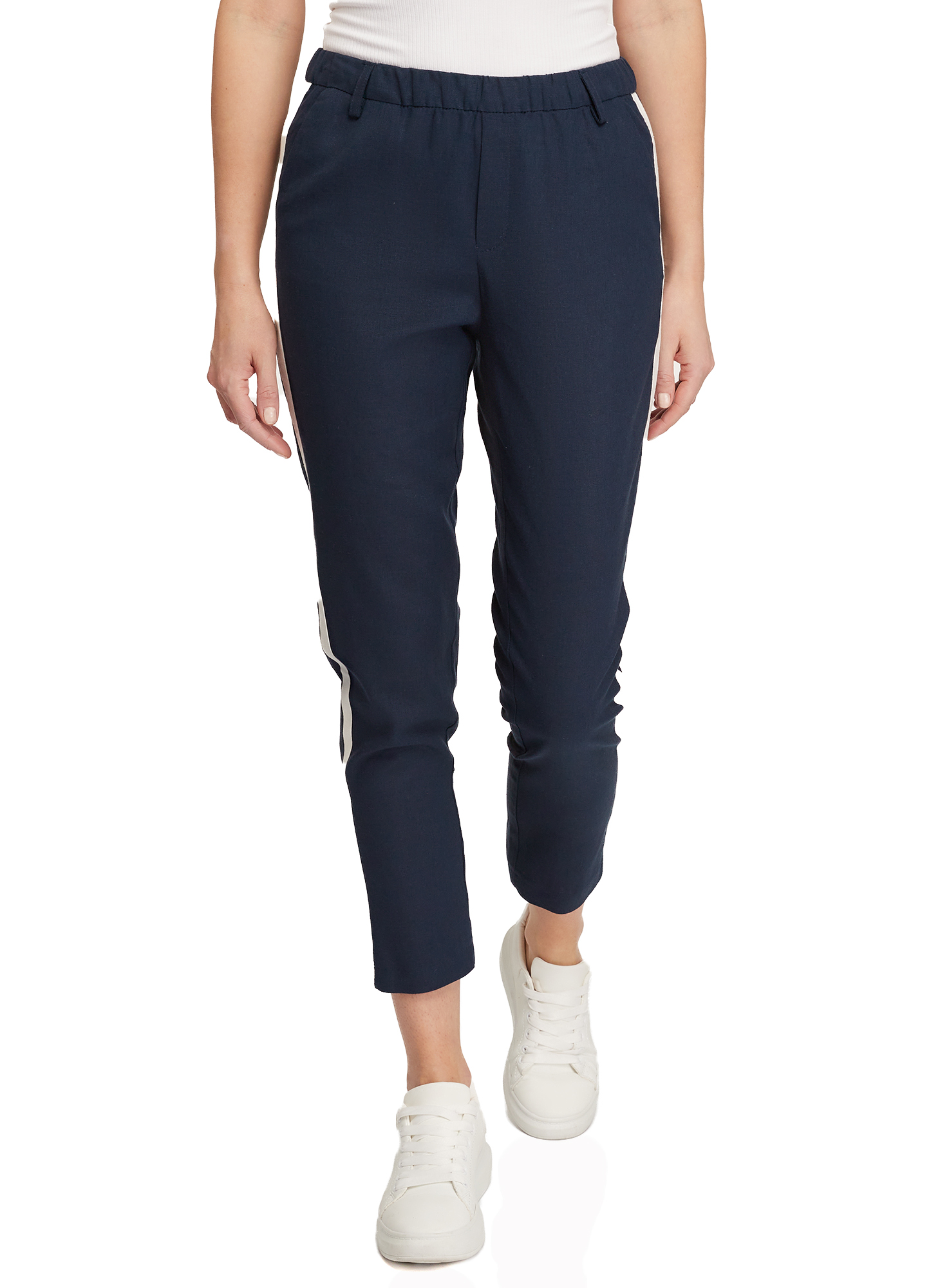 

Брюки женские oodji 11703097-1 синие 36/170, Синий, 11703097-1