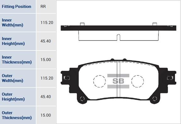 

Тормозные колодки Sangsin brake задние дисковые SP1458