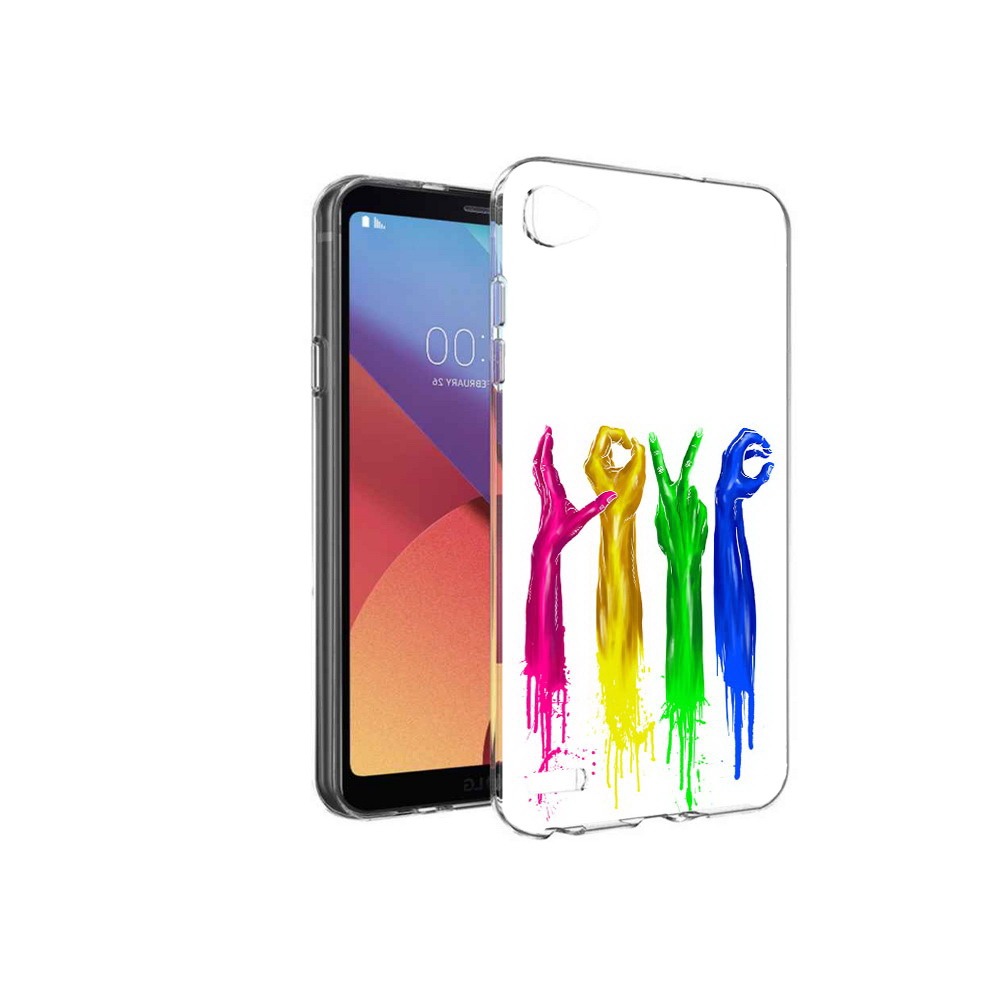 

Чехол MyPads Tocco для LG G6 mini яркие руки love, Прозрачный, Tocco