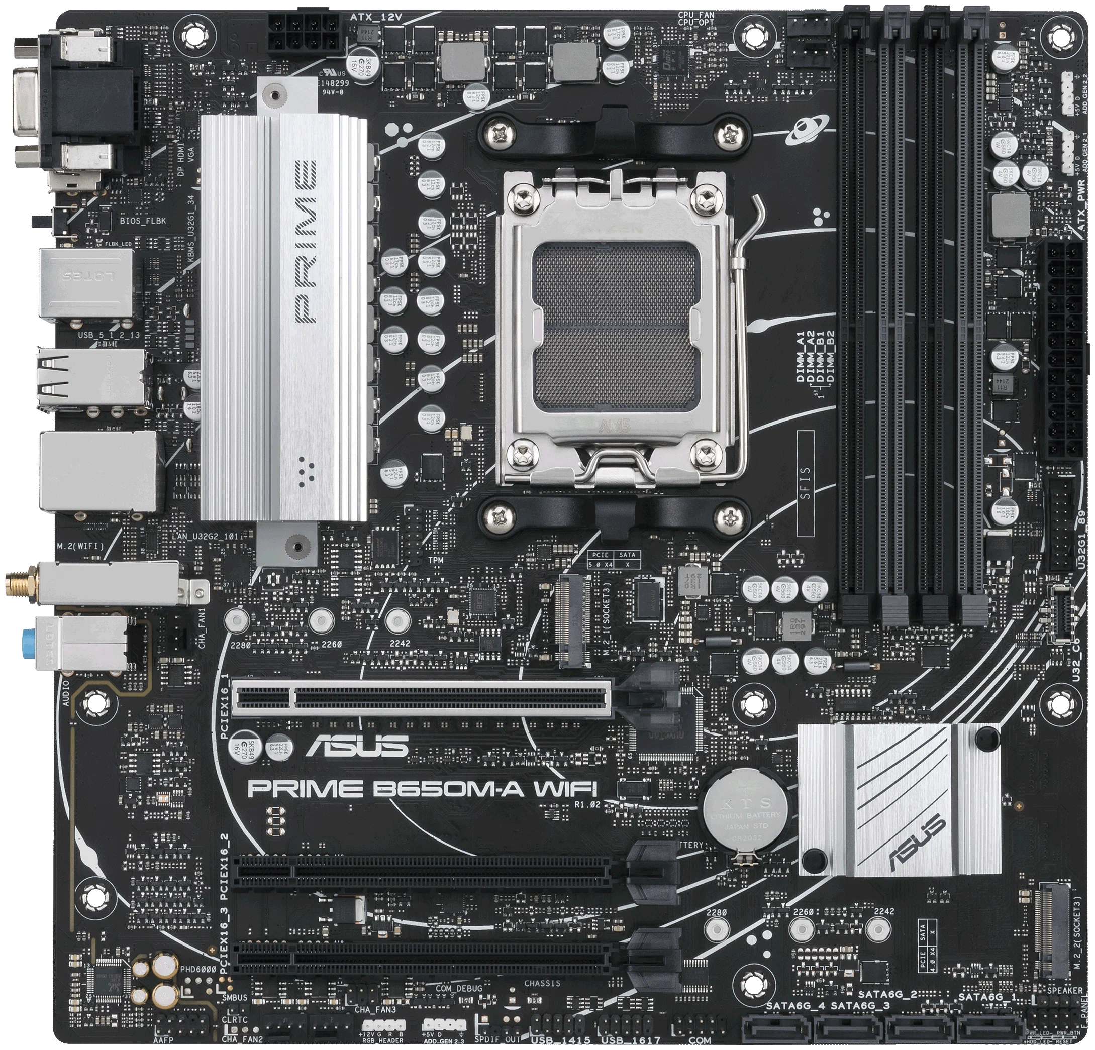 

Материнская плата ASUS PRIME B650M-A WiFi (90MB1EG0-M0EAY0), PRIME B650M-A WiFi
