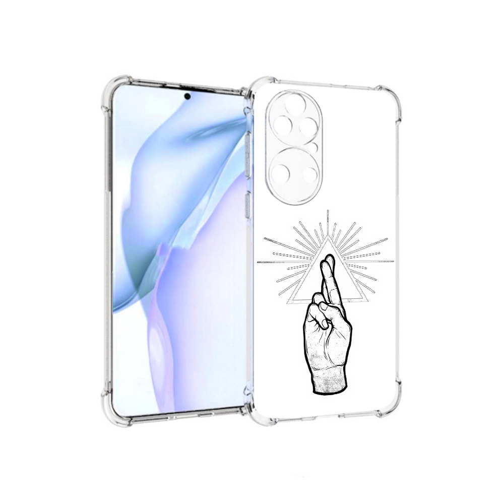 

Чехол MyPads Tocco для Huawei P50 черно белая рука, Прозрачный, Tocco