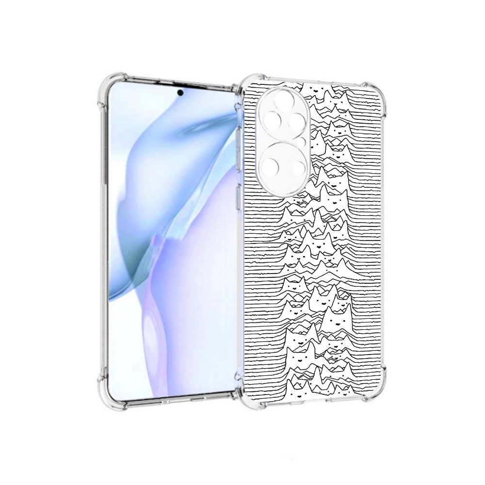 

Чехол MyPads Tocco для Huawei P50 черно белые коты 3D, Прозрачный, Tocco