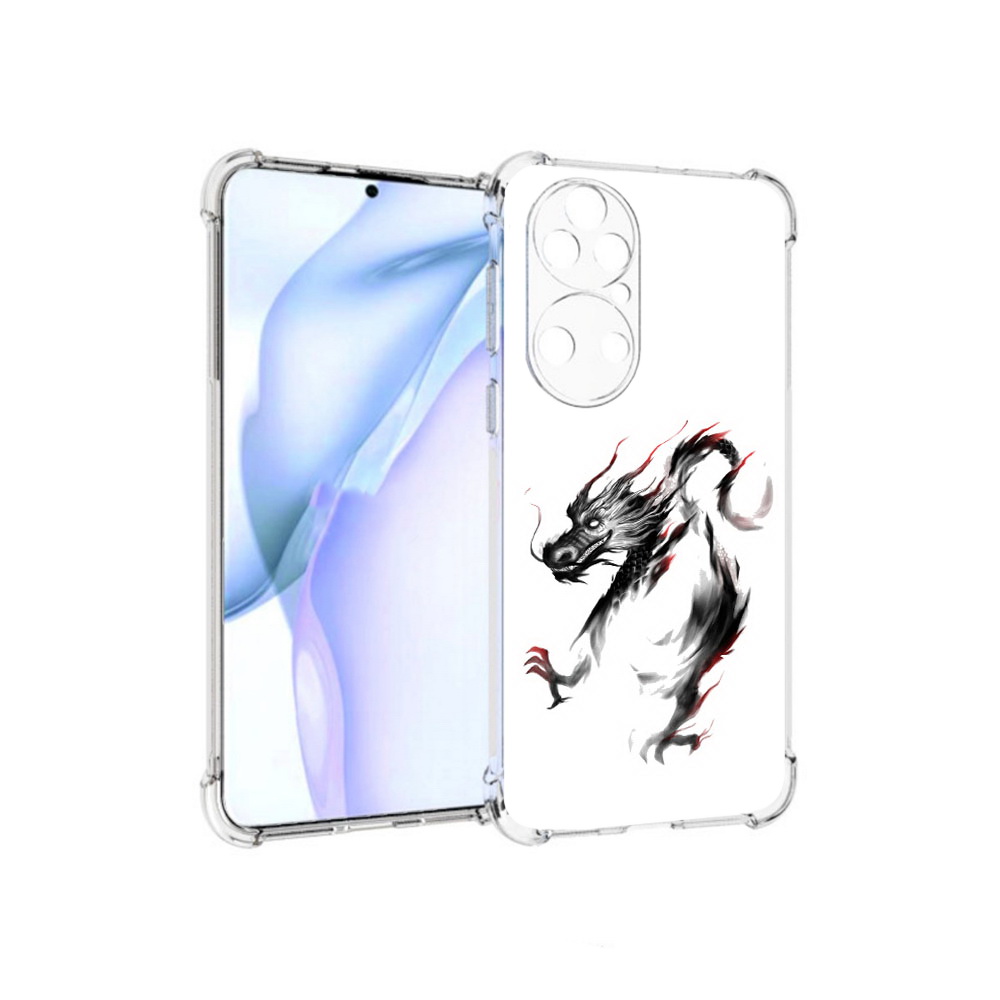 

Чехол MyPads Tocco для Huawei P50 черный дракон, Прозрачный, Tocco