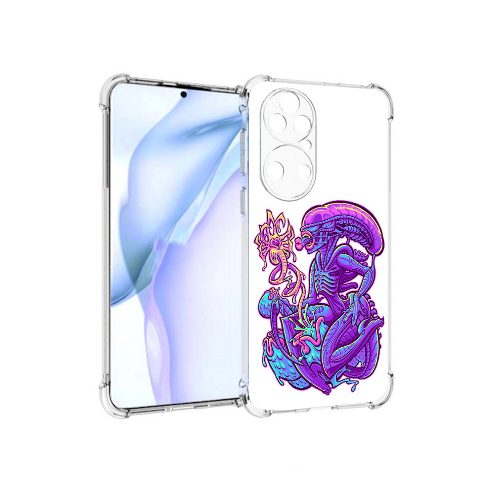 

Чехол MyPads Tocco для Huawei P50 чужой фиолетовый цвет, Прозрачный, Tocco