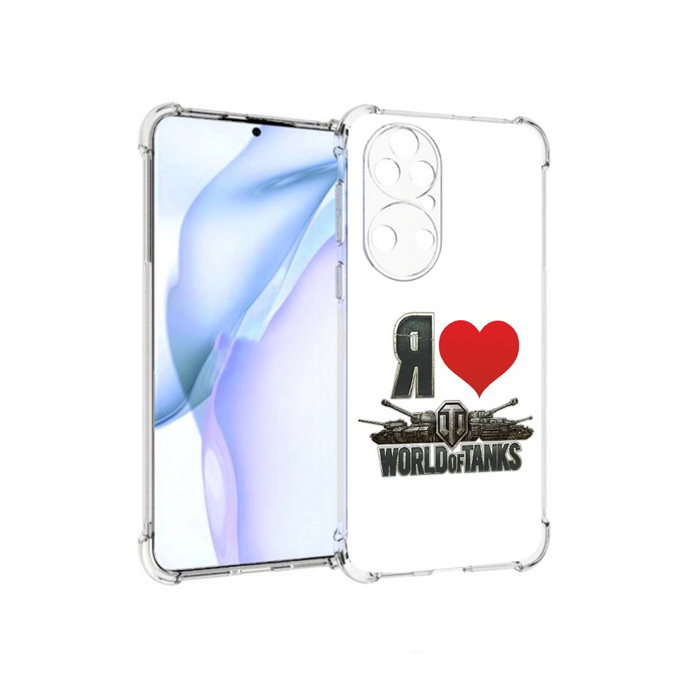 

Чехол MyPads Tocco для Huawei P50 я люблю ворлд оф танк, Прозрачный, Tocco