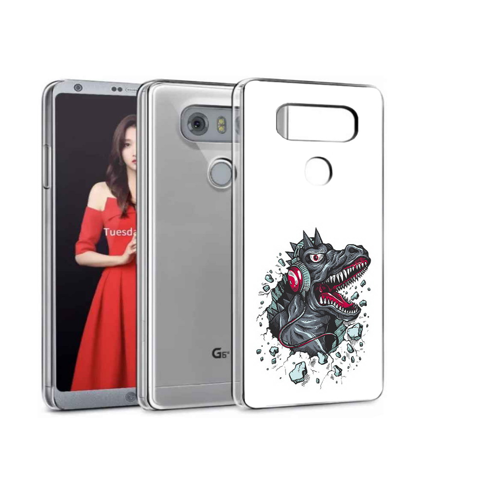 

Чехол MyPads Tocco для LG G5 Нарисованный динозавр в наушниках, Прозрачный, Tocco