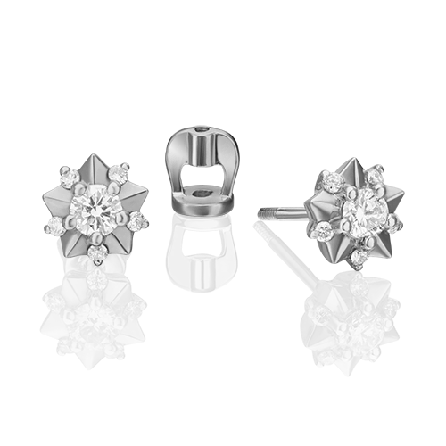 

Серьги из белого золота с бриллиантом PLATINA jewelry 02-0967-00-101-1120-30, 02-0967-00-101-1120-30