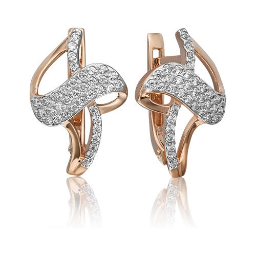 

Серьги из красного золота с фианитом PLATINA jewelry 02-1271-00-401-1110-32, 02-1271-00-401-1110-32