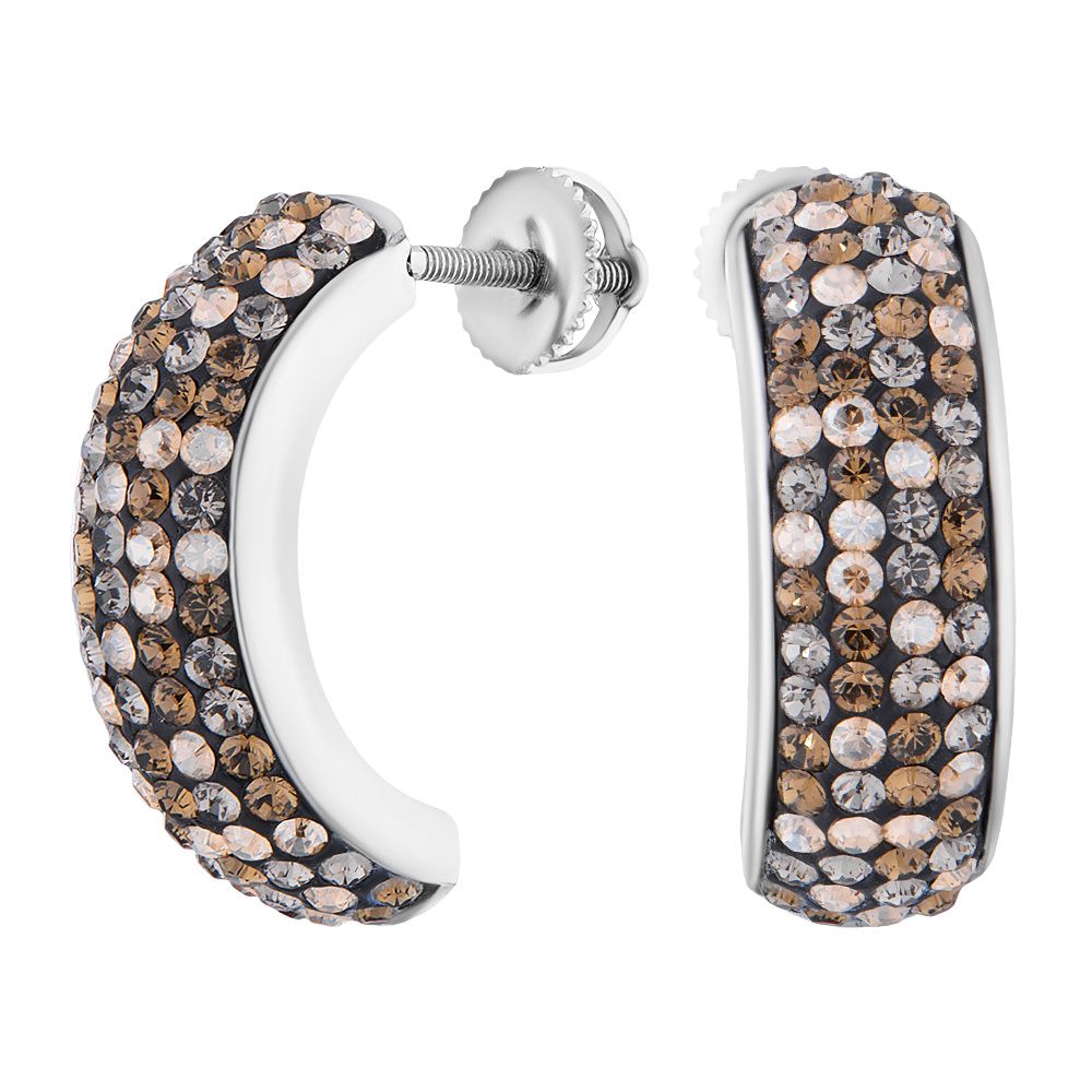 

Серьги-пусеты из серебра с swarovski ЮВЕЛИР КАРАТ 0666C03077, 0666C03077
