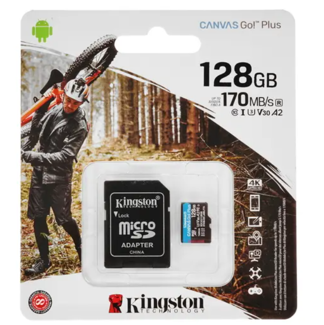 Карта памяти Kingston Micro SDXC 128Гб Canvas Go! Plus (1397034)