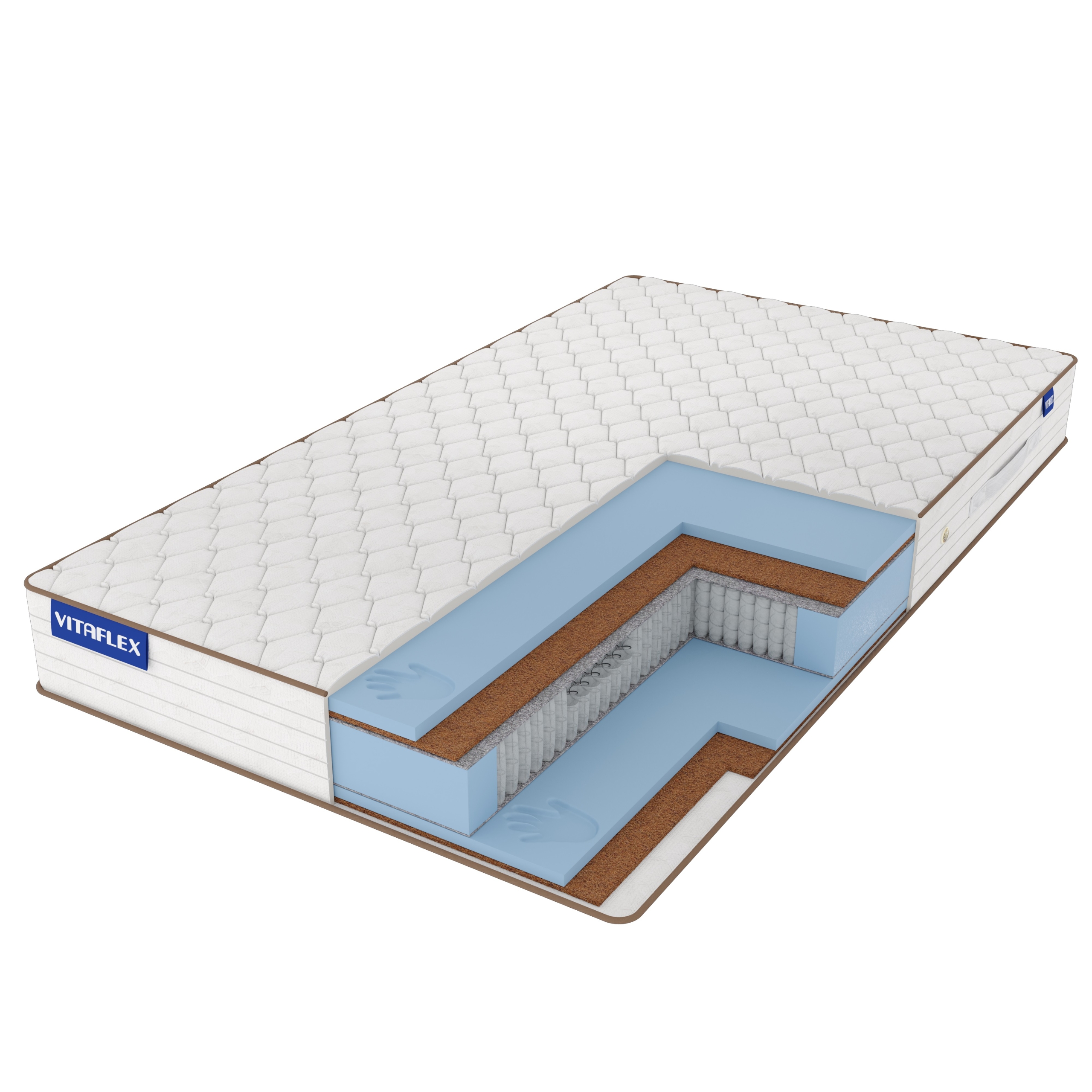

Матрас Vitaflex Nature Visco-Hard S1000 160х190, Бежевый;белый;серый;серебристый, Visco-Hard S1000