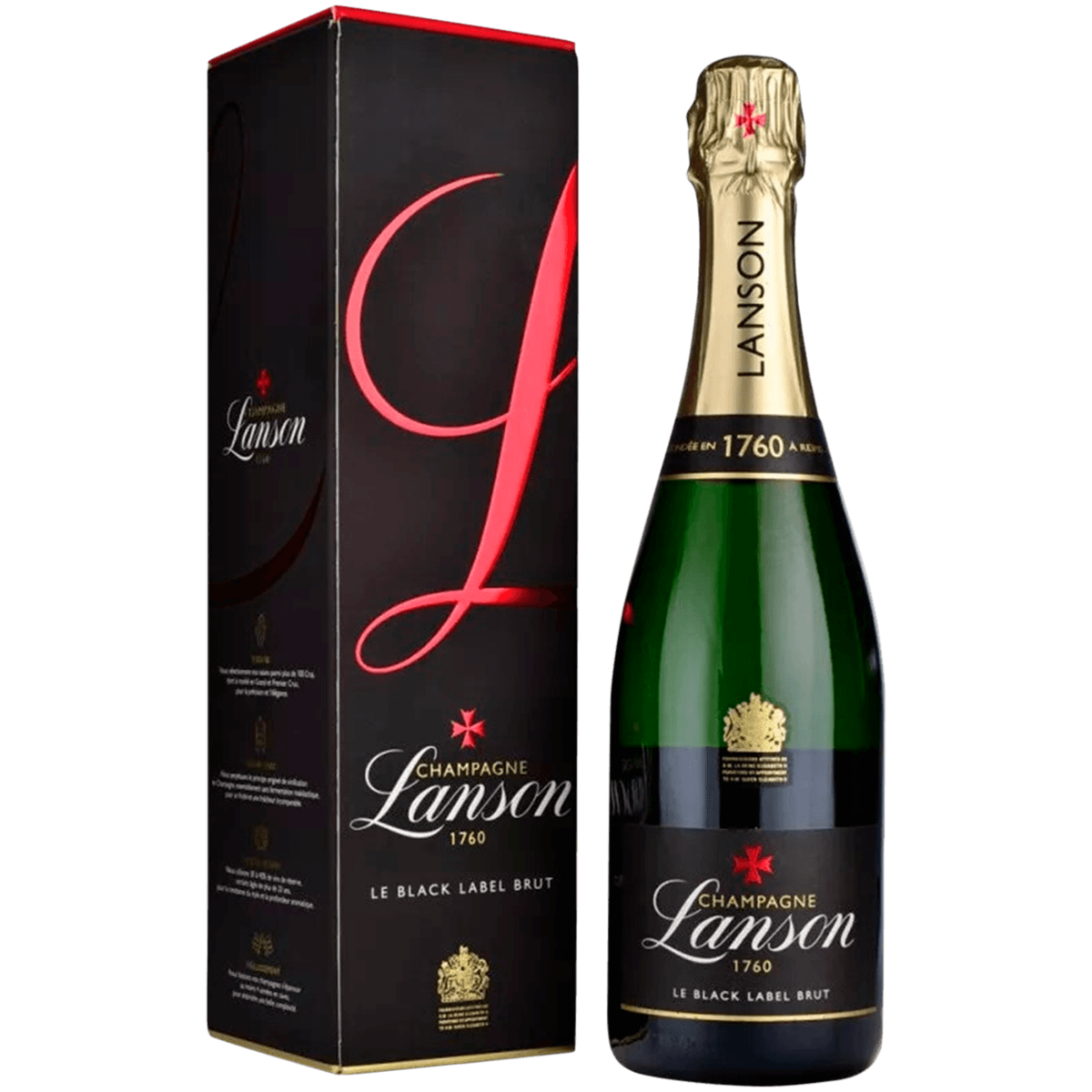 

Шампанское Lanson Black Label Brut (with two glasses)