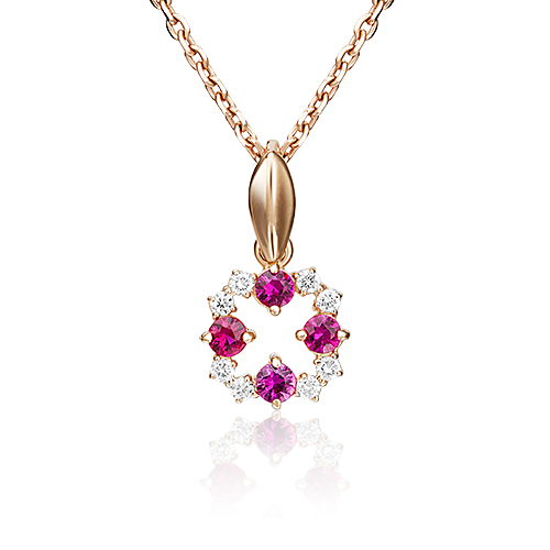 

Кулон из красного золота PLATINA jewelry 03-0106-00-107-1110-30, рубин/бриллиант, 03-0106-00-107-1110-30