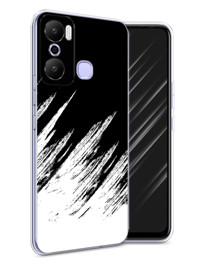 

Чехол Awog на Infinix Hot 20 Play "Черно белые брызги", Черный;белый;бежевый, 3103550-3
