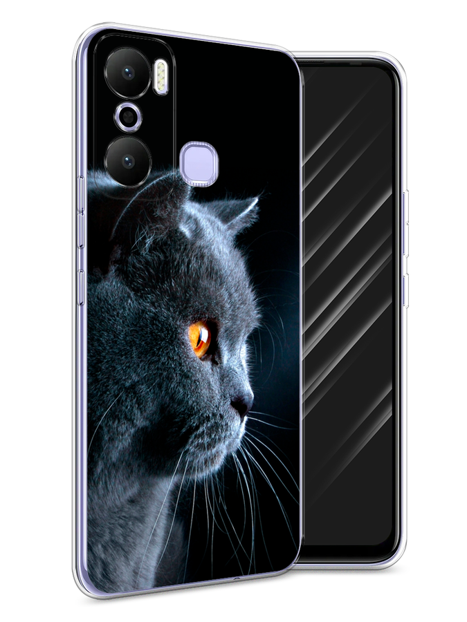 

Чехол Awog на Infinix Hot 20 Play "Благородный кот британец", Черный;серый;оранжевый, 3103550-2