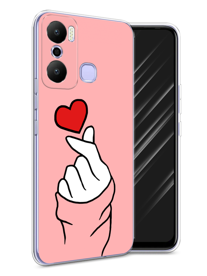 

Чехол Awog на Infinix Hot 20 Play "Милое сердечко", Белый;красный;черный, 3103550-7