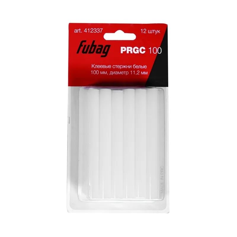 фото Клеевые стержни fubag prgc 11.2x100mm 12шт white 412337