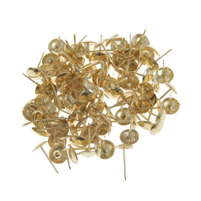 Гвозди декоративные, 18.5х10 мм, цвет золото, в упаковке 100 шт. крючки декоративные дерево с карманом