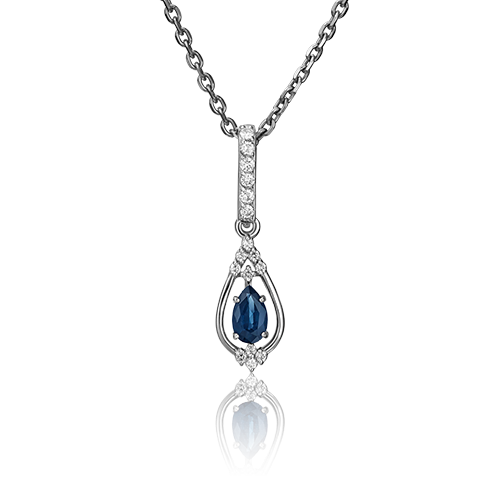 

Подвеска из белого золота с сапфиром/бриллиантом PLATINA jewelry 03-0520-00-105-1120-30, 03-0520-00-105-1120-30