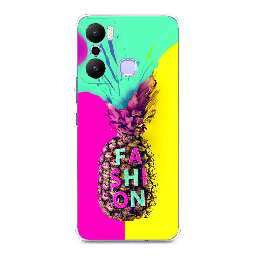 

Чехол Awog на Infinix Hot 20 Play "Кислотный ананас", Желтый;розовый;голубой, 3103550-10