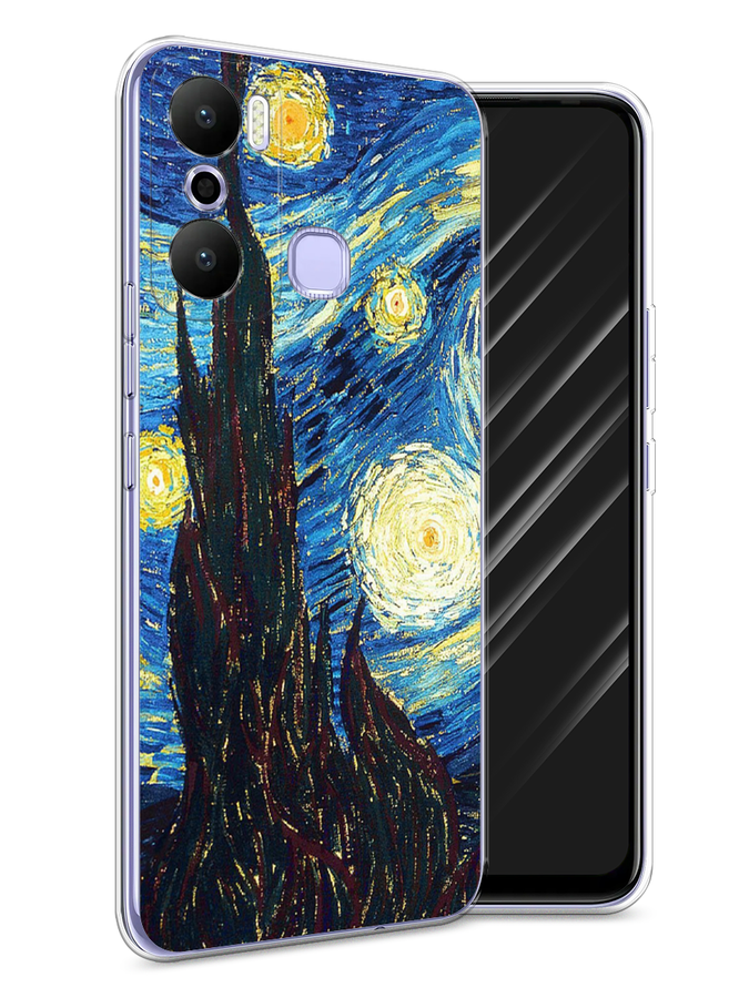 

Чехол Awog на Infinix Hot 20 Play "Ван Гог Звездная ночь", Желтый, 3103550-9