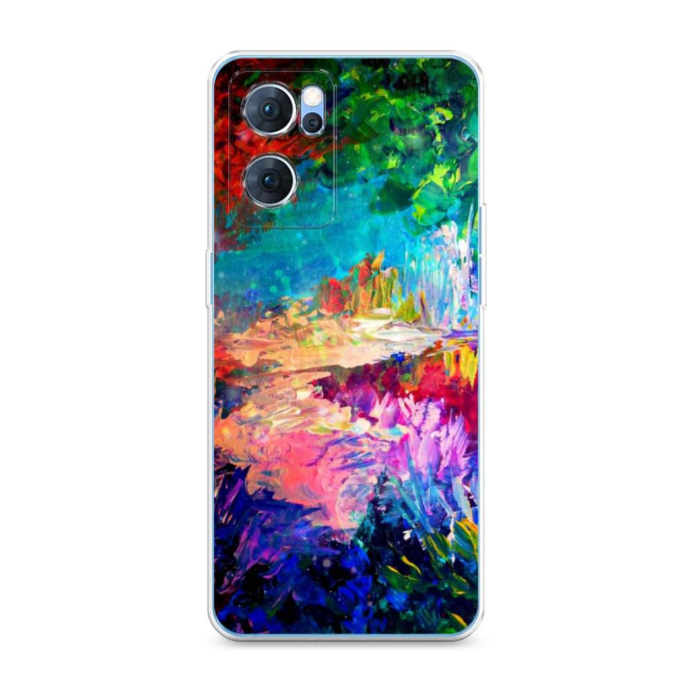 

Чехол для Oppo Reno 7 5G "Лес-гуашь", Синий;розовый;зеленый, 258150-4