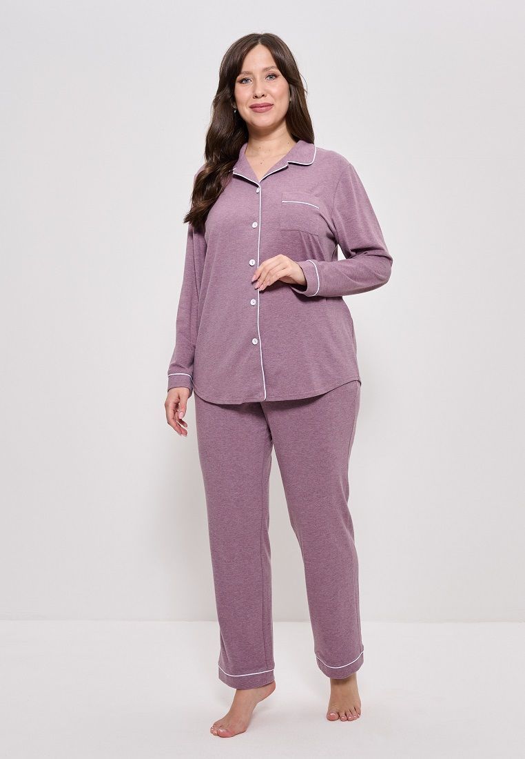 Пижама женская CLEO 1127 фиолетовая 46 RU