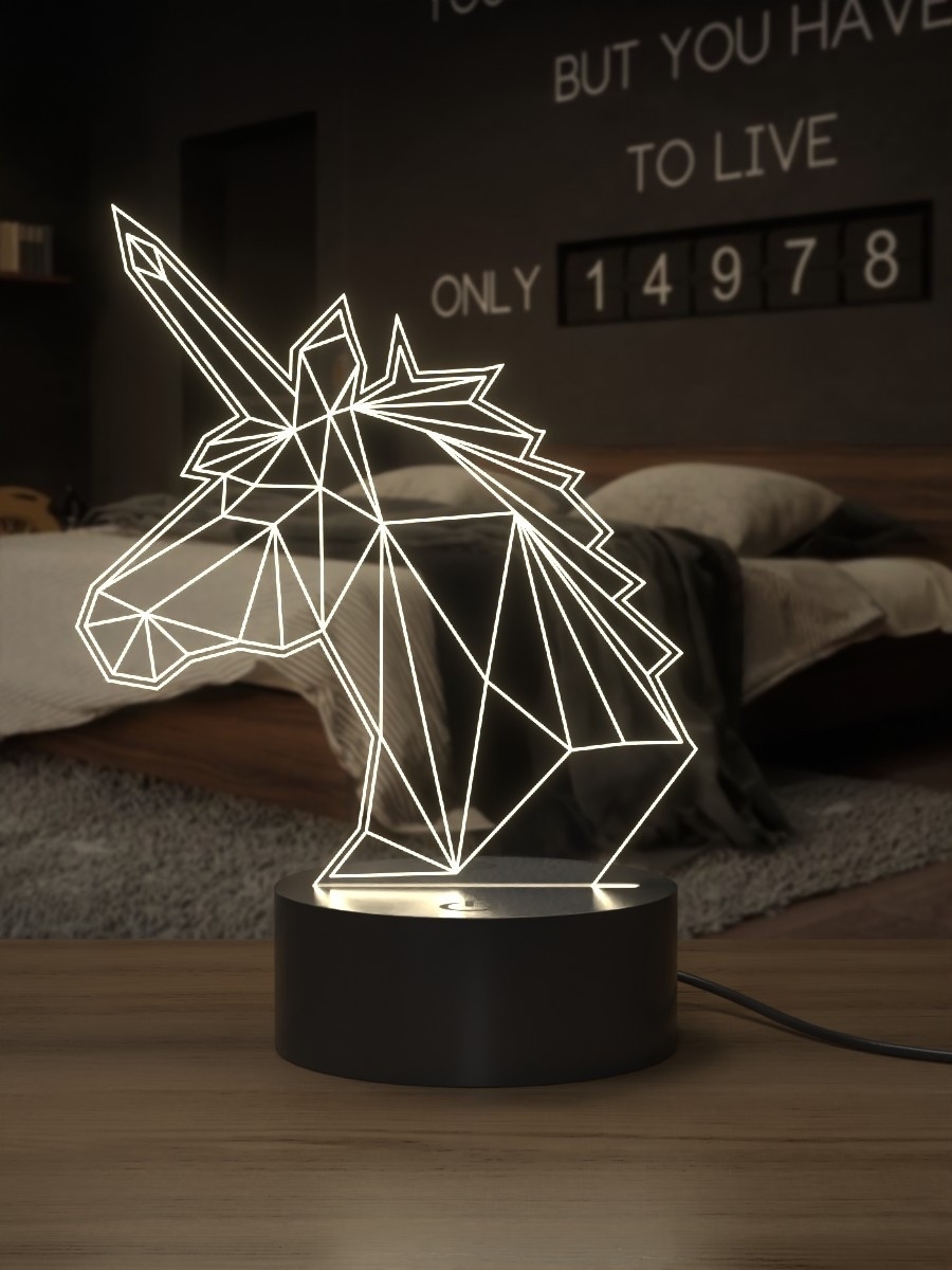 

Ночник Light Insidе Единорог 3D