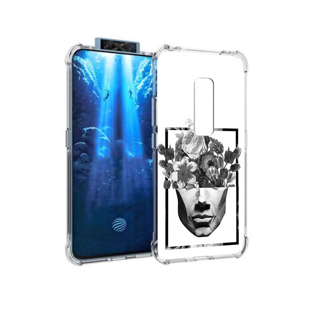 

Чехол MyPads Tocco для Vivo V17 Pro черно белая ваза в абстракции (PT226965.387.678), Прозрачный, Tocco
