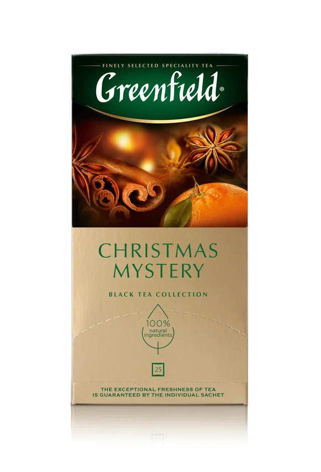 фото Чай черный greenfield christmas mystery, 25 пакетиков