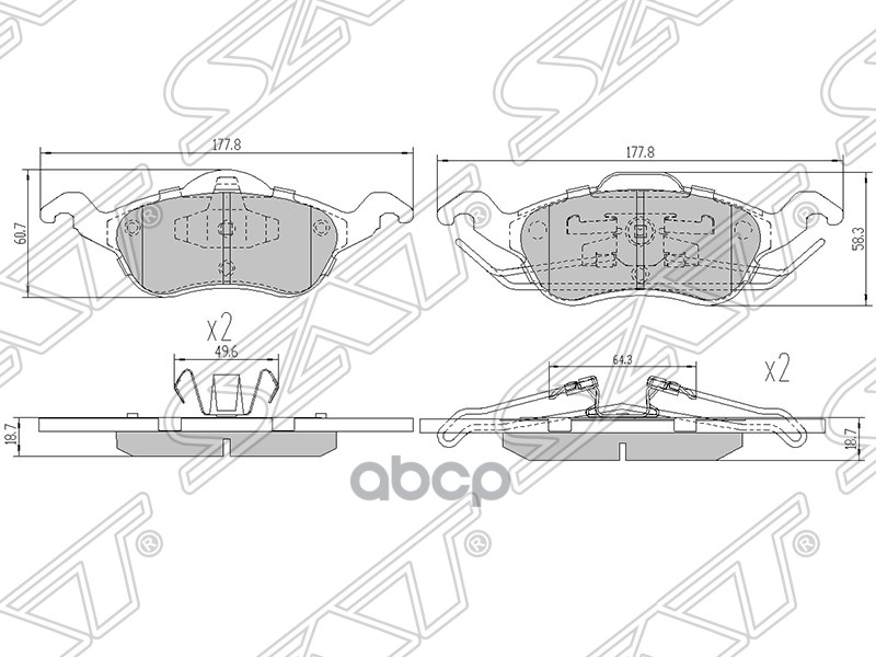 

Колодки Тормозные Перед Ford Focus I Sat арт. ST1425406