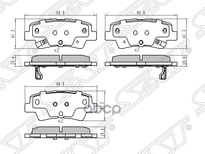 

Колодки Тормозные Зад Hyundai Solaris 17-/Kia Rio 17- Sat арт. ST58302H5A00