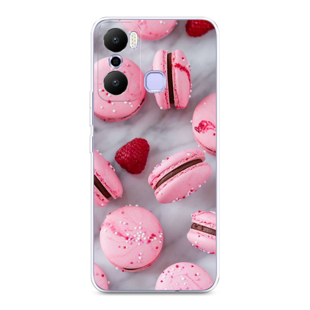 

Чехол Awog на Infinix Hot 20 Play "Макарони с малиной", Серый;розовый, 3103550-10