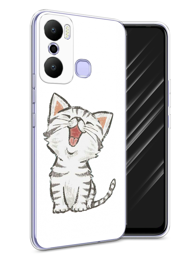 

Чехол Awog на Infinix Hot 20 Play "Котенок рисованный", Серый;белый, 3103550-1