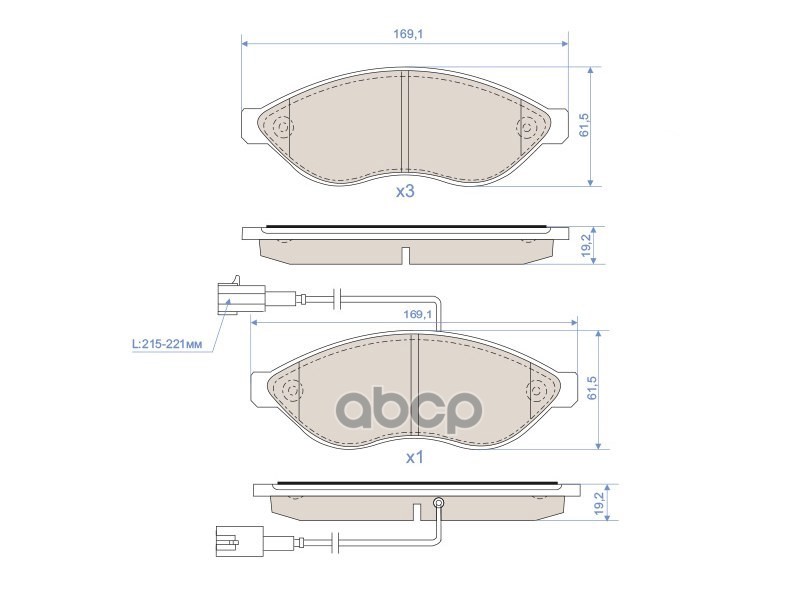 

Колодки Тормозные Перед Peugeot Boxer 06-/Fiat Ducato/Citroen Jumper 06-(R15) Sat арт. ST1