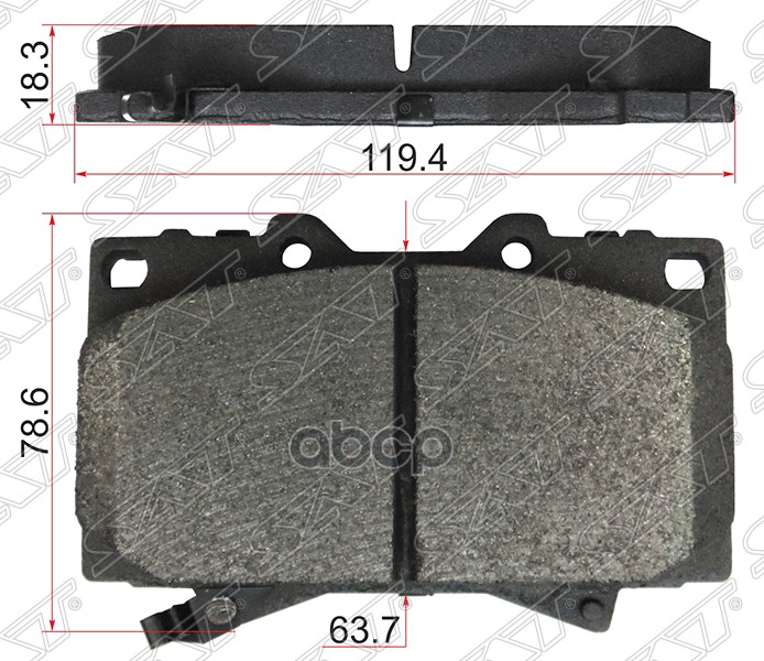 

Колодки Тормозные Перед Toyota Land Cruiser 100 98- Sat арт. ST0446560120