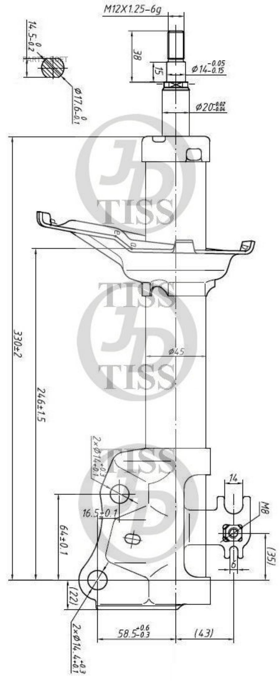 

АмортизаторСтойка gas FR JAS0202
