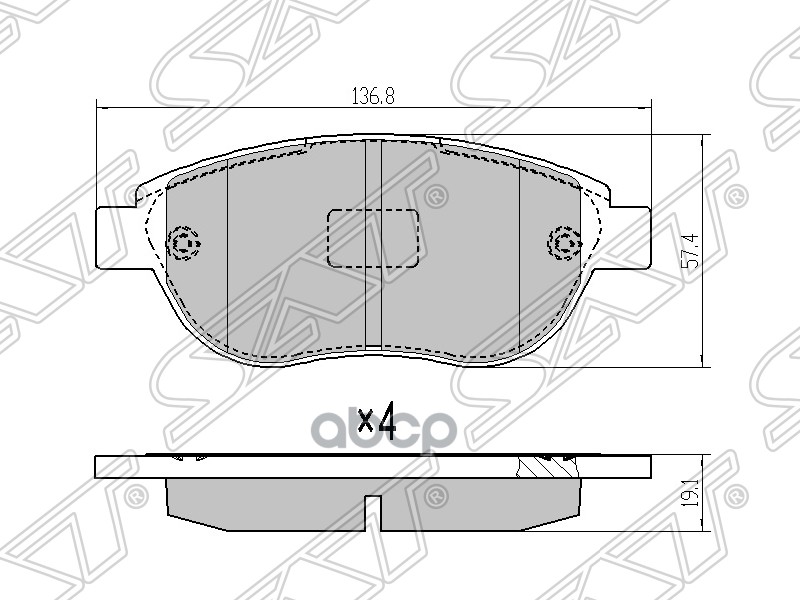 

Колодки Тормозные Перед Cit/Peug Berlingo 99-/C3/4/Partner 96-/1007/206/207/307/Geely Emgr