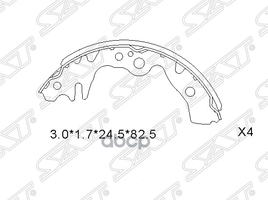 

Колодки Тормозные Зад Toyota Passo/Bb 03- Sat арт. ST04495B1080