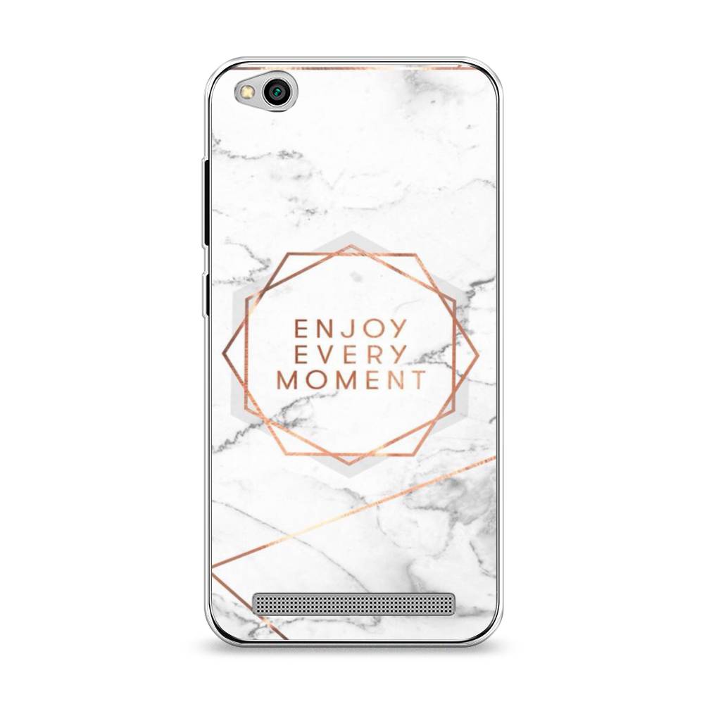 

Чехол Awog на Xiaomi Redmi 5A "Enjoy every moment мрамор", Разноцветный, 32850-7