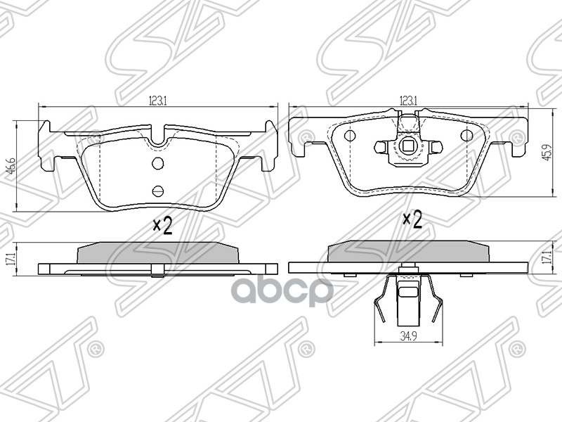 

Колодки Тормозные Зад Bmw 1 F20/21/22/ 3 F30/F31/F34/F80/ X3 F25 Sat арт. ST34216850569