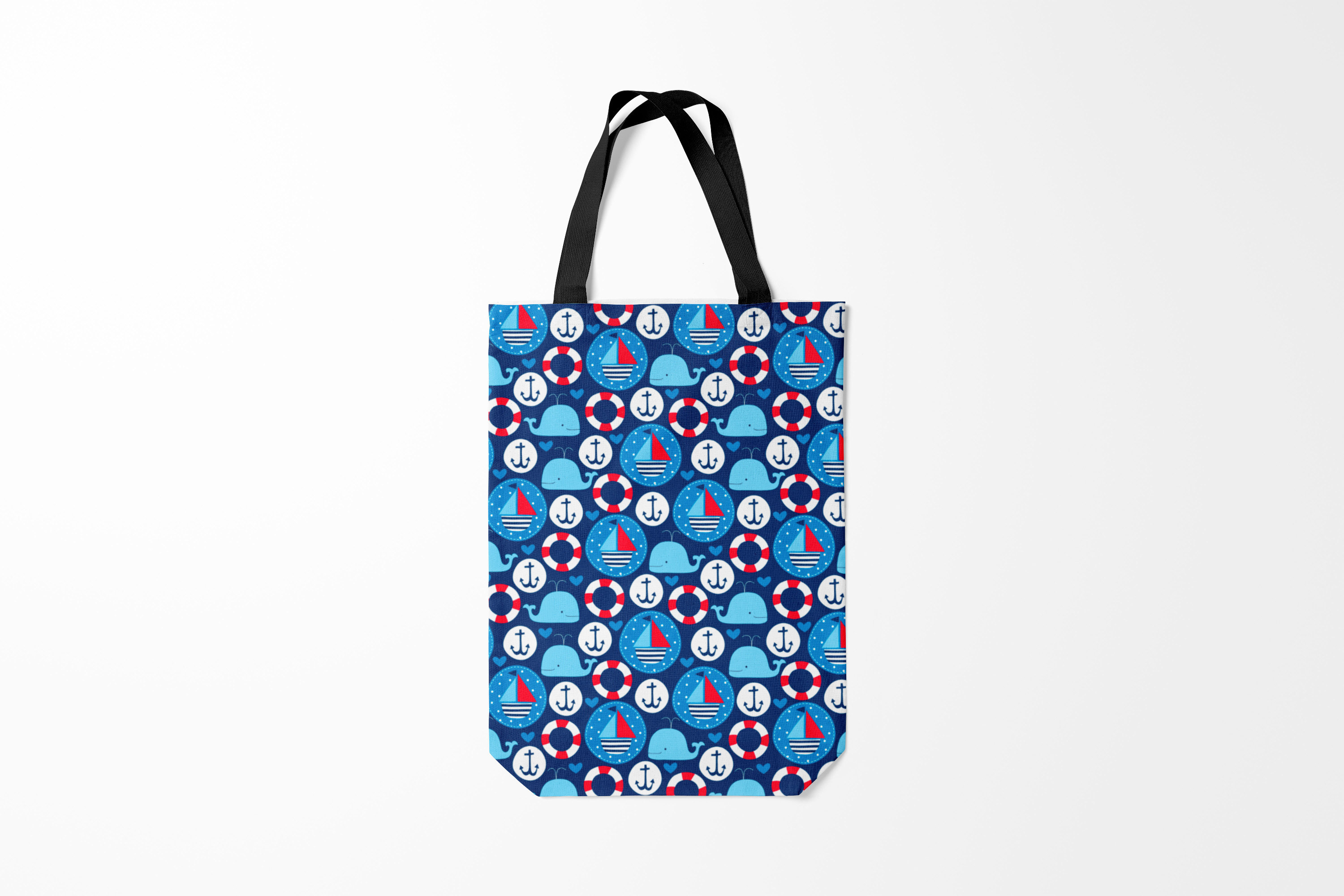 

Сумка шoппер унисекс Burnettie Дельфины и киты яхты, синий, Дельфины и киты яхты