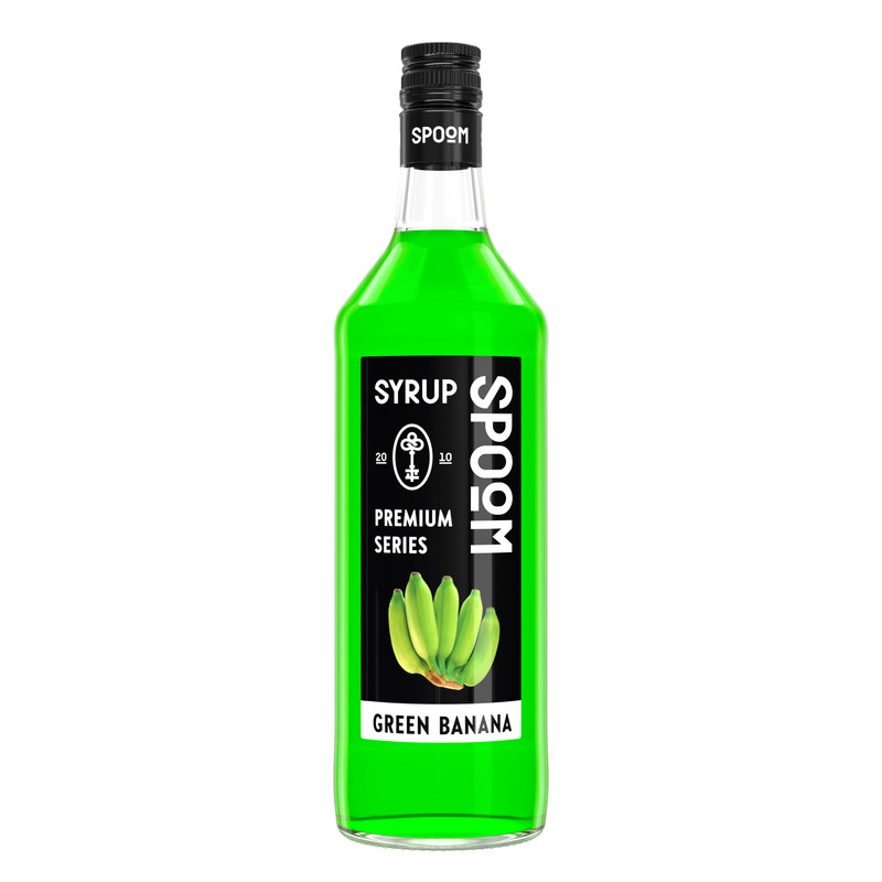 Сироп Spoom Банан зелёный, 1 бутылка - 1 литр