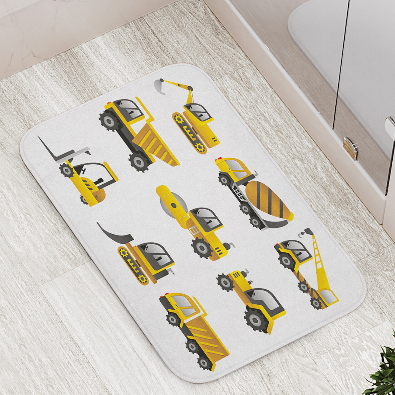 

Коврик противоскользящий JoyArty "Дорожный ремонт" для ванной сауны бассейна 77х52 см, Дорожный ремонт